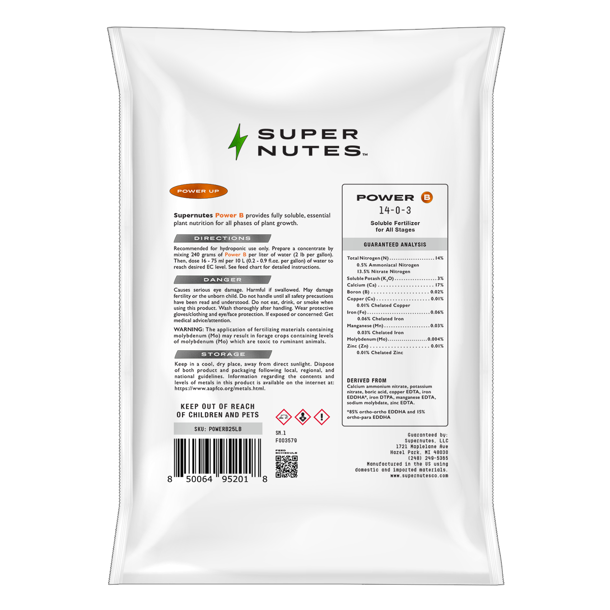 Supernutes Power B 25lb (Powder)
