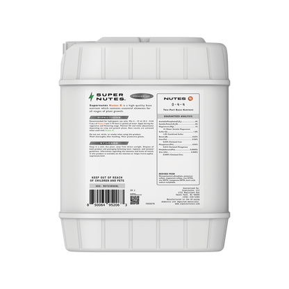 Back view of Supernutes Power Up Nutes container